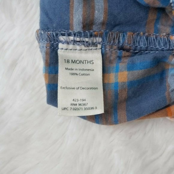 OshKosh B’gosh Boys 18mo One-Piece Plaid - Picture 5 of 7